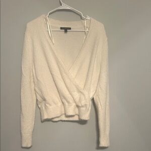 Banana Republic Cream V-Neck Sweater